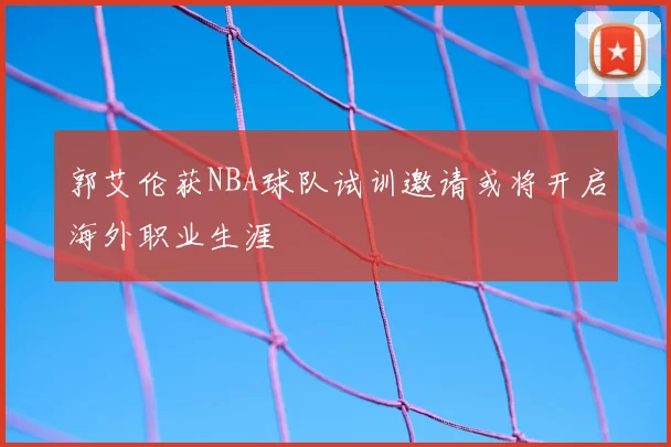 郭艾伦获NBA球队试训邀请或将开启海外职业生涯